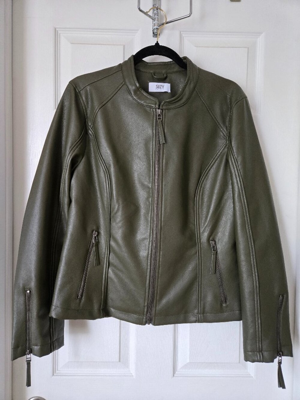 Women's Faux Leather Zip Jacket